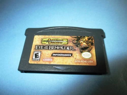 Dungeons & Dragons Eye of the Beholder Nintendo Game Boy Advance SP Gameboy Game