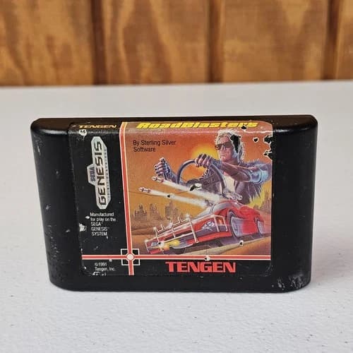 RoadBlasters (Sega Genesis, 1991) TENGEN Game Cartridge Only Tested Works