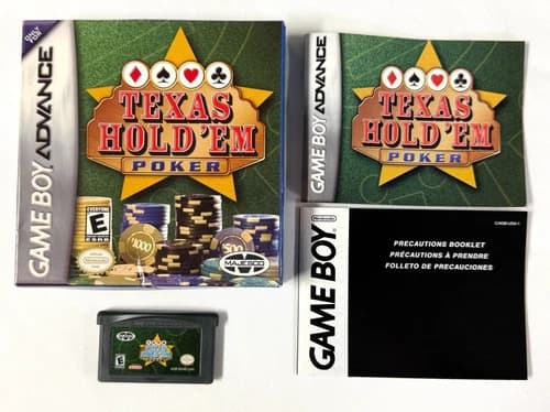Texas Hold 'Em Poker (Nintendo Game Boy Advance, 2004) GBA CIB Complete