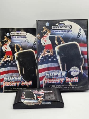 Super Volleyball (Sega Genesis, 1991) CIB Complete