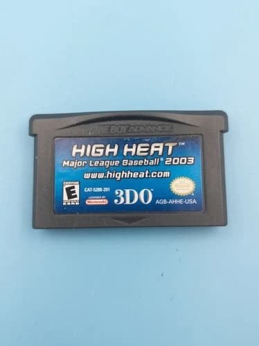High Heat Major League Baseball 2003 Nintendo Game Boy Advance GBA Tested Offic.