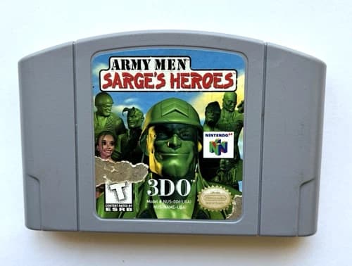Army Men Sarge's Heroes (Nintendo 64, 2000) N64 Tested.