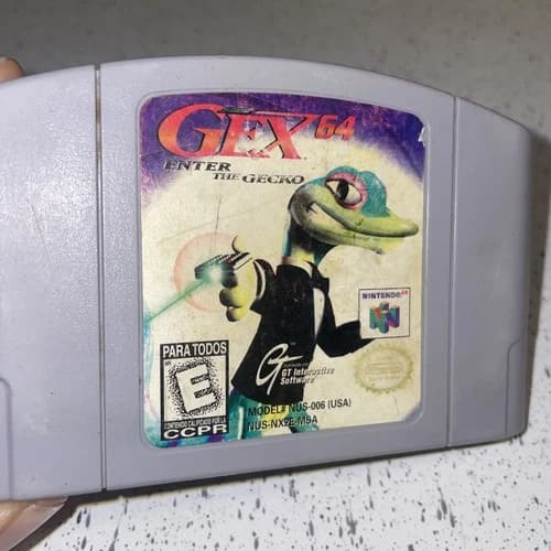 Gex 64 : Enter The Gecko ( Nintendo 64 N64 1998 ) Authentic Tested Game Only