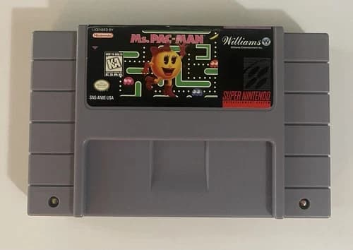 Williams Ms. Pac-Man (Super Nintendo SNES, 1992) Arcade/Maze KA NTSC-U/C