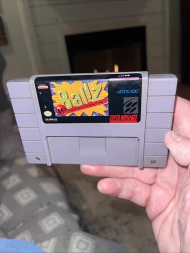 Ballz 3D Super Nintendo SNES Game Cartridge - AUTHENTIC TESTED Free Shipping