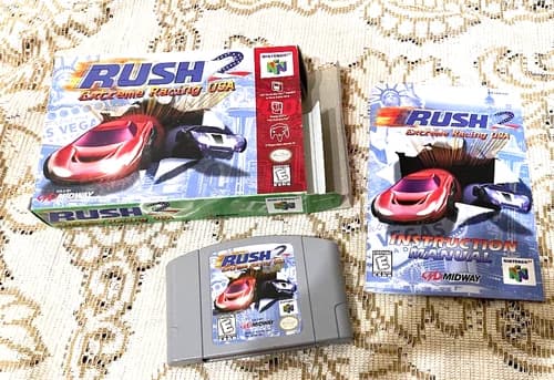 Rush 2 Extreme Racing USA N64 Complete in Box CIB with Manual Nintendo 64