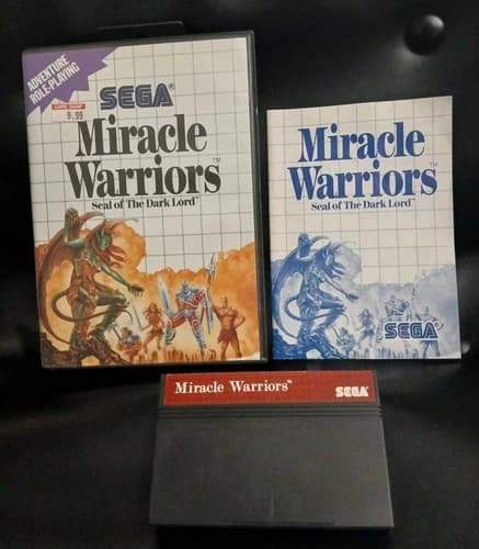 Miracle Warriors: Seal of the Dark Lord Sega Master System CIB Complete w/ Map