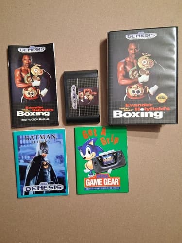 Evander Holyfield's "Real Deal" Boxing (Sega Genesis, 1992) CIB Complete TESTED