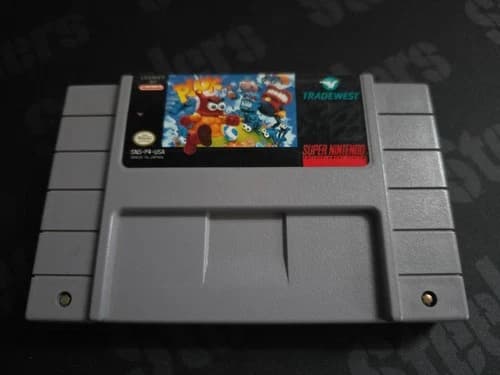 Plok Super Nintendo SNES Platformer Action Classic Video Game Cartridge