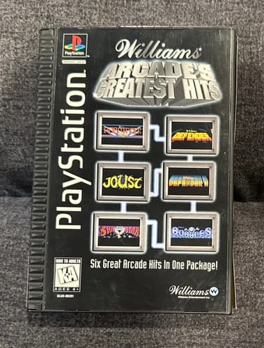 Williams Arcades Greatest Hits Sony PlayStation 1 PS1 Complete Registration Card