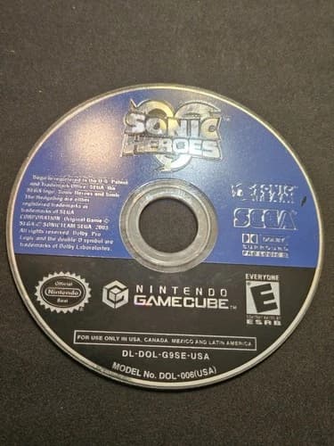 Sonic Heroes Nintendo GameCube Disc Only Tested Working