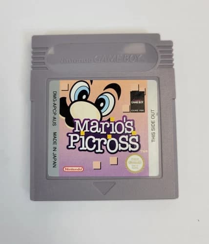 Mario's Picross (Nintendo Game Boy, 1995) Cartridge Only, Aunthentic, Tested