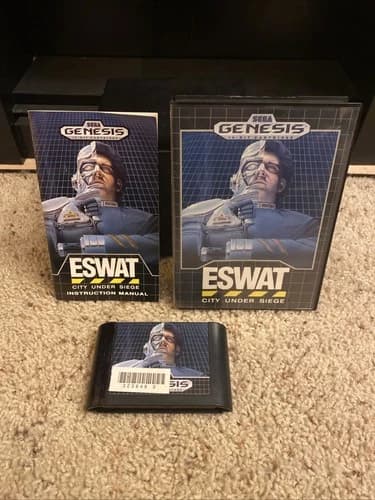 ESWAT: City Under Siege Sega Genesis - CIB Complete w/ Manual Authentic & Tested