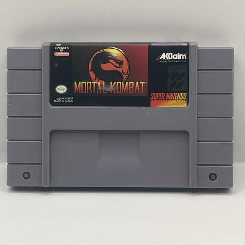 Mortal Kombat (Super Nintendo SNES, 1993) - Cartridge Only Tested✅