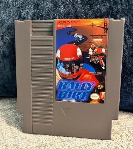Rally Bike (Nes, Nintendo Entertainment System, 1990) Tested and Working!