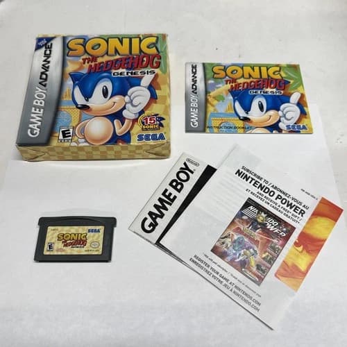 Sonic the Hedgehog Genesis Nintendo Gameboy Advance Complete with Box and Manual