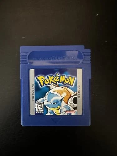 Nintendo Pokémon Blue Version Game Boy Cartridge with Blastoise Label TESTED!