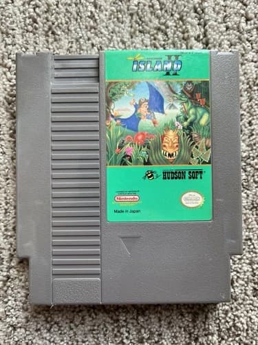Adventure Island 2 II (Nintendo Entertainment System 1991) NES Tested Works Well