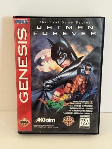 Batman Forever (Sega Genesis, 1995) Complete CIB ~ Tested & Working