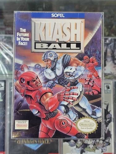 Klash Ball (Nintendo, 1991) NES CIB COMPLETE Game Box Manual Authentic TESTED
