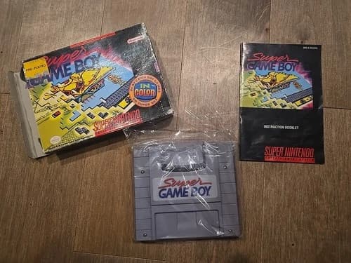 Super GameBoy (Super Nintendo, SNES, 1994) Game Cart, Box, Manual. No Insert Box