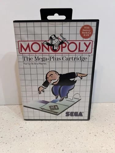 Monopoly: The Mega-Plus Cartridge SEGA Master System Retro Video Game VERY RARE!