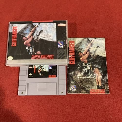 Cliffhanger (Super Nintendo SNES, 1993) Authentic! TESTED!