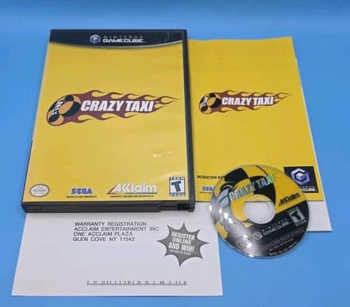 Crazy Taxi (Nintendo GameCube, 2001) CIB Complete Tested Working Fast Shipping!!