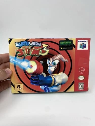 Earthworm Jim 3D - Nintendo 64 N64 - CIB Complete w/ box protector TESTED