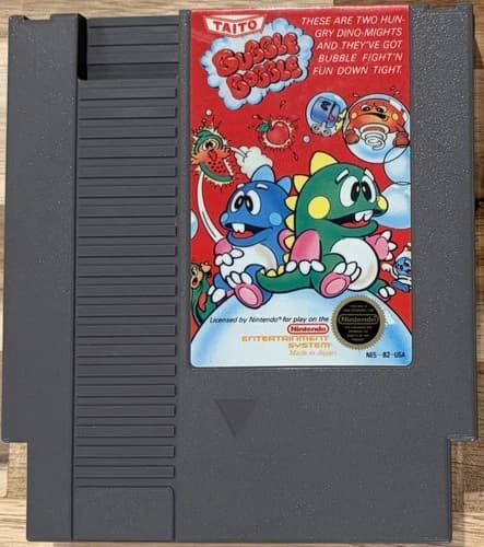 Bubble Bobble NES Nintendo Authentic Tested Clean Label Cartridge