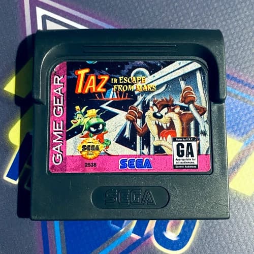 Taz in Escape From Mars (Sega Game Gear, 1995) Tested & Working Cartridge Only