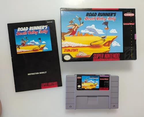 Road Runner's Death Valley Rally SNES (CIB) Manual Sunsoft NTSC-U/C 1992 tested