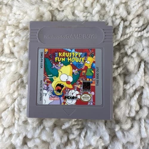 Krusty's Fun House (Nintendo Game Boy, 1993) Cartridge Only Tested