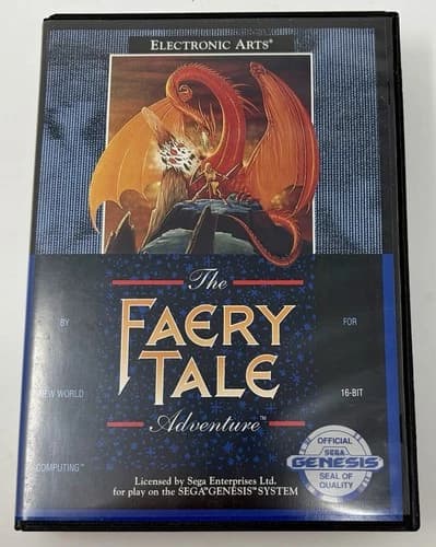 The Faery Tale Adventure Complete w/ Cartridge Box and Manual TESTED WORKS
