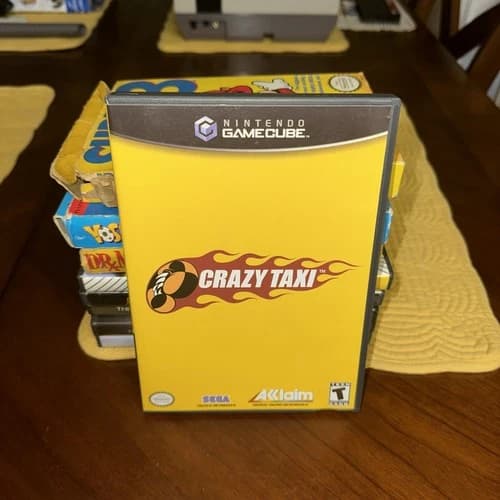 Crazy Taxi (Nintendo GameCube, 2001) Complete Black Label CIB Reg Card Tested