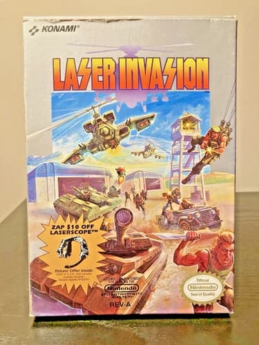 Laser Invasion NES Nintendo Konami Authentic Tested & Working
