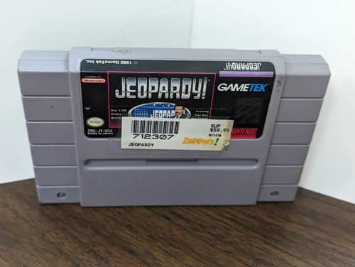 Jeopardy Game Super Nintendo System SNES Works Authentic
