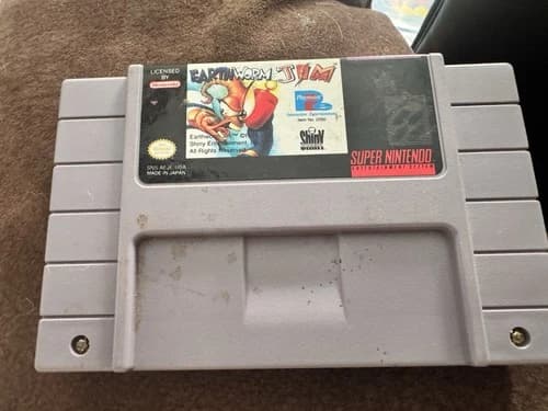 Playmates Earthworm Jim (Super Nintendo SNES) Cartridge NTSC Game Cartridge