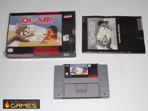 Tom & Jerry COMPLETE BOX - SUPER NINTENDO SNES - 219a
