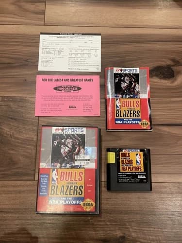 Bulls vs. Blazers and the NBA Playoffs (Sega Genesis, 1993) Complete, CIB