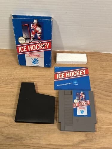 NES Nintendo - Ice Hockey - CIB Complete in Box w/ Manual - Tested (1988)