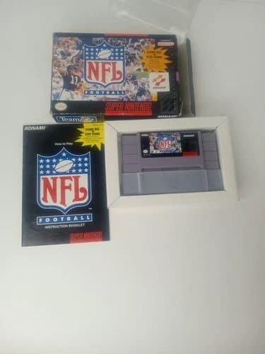 NFL Football Super Nintendo SNES Complete In Original Box w Manual!