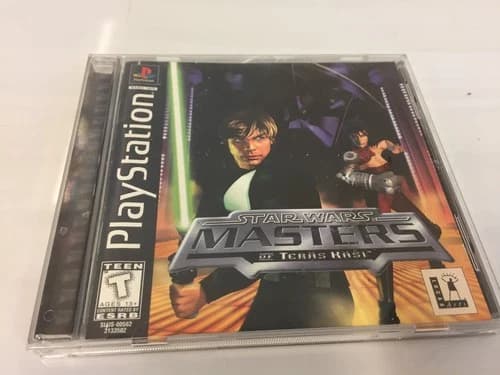 Star Wars Masters of Teras Kasi Sony PlayStation 1 PS1 1997 Black Label CIB