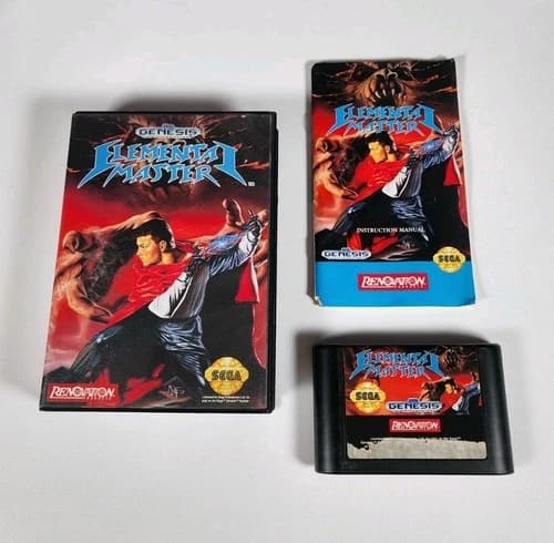 *RARE* COMPLETE IN BOX - Elemental Master Sega Genesis 1993 CIB Authentic TESTED