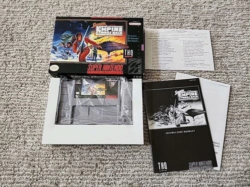 Super Star Wars The Empire Strikes Back SNES Super Nintendo Complete CIB W Reg
