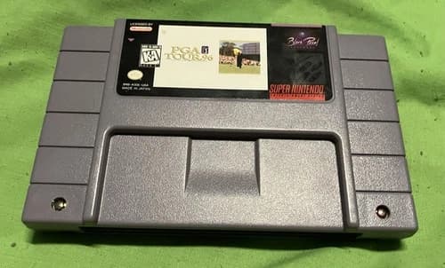 PGA Tour 96 video game cartridge for the Super Nintendo