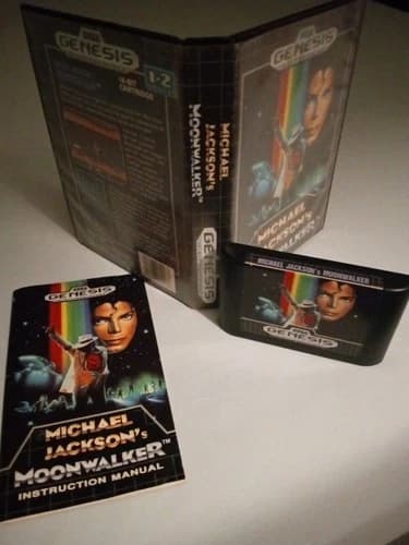 Michael Jackson's Moonwalker (Sega Genesis, 1990) CIB with Manual 🔥 FAST Ship!