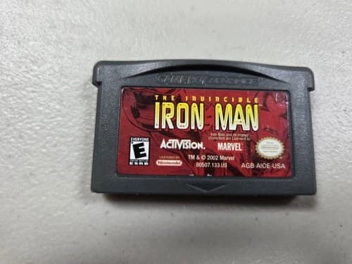 The Invincible Iron Man Nintendo Gameboy Advance Cartridge Only *Tested* SEE PIC
