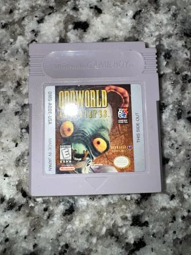 Oddworld Adventures (Nintendo Game Boy, 1998) Cleaned Tested working