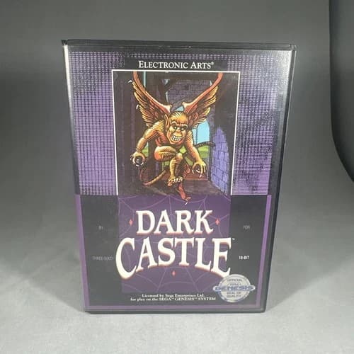 Dark Castle Sega Genesis CIB Case, Cartridge, and Manual Electronic Arts Good
